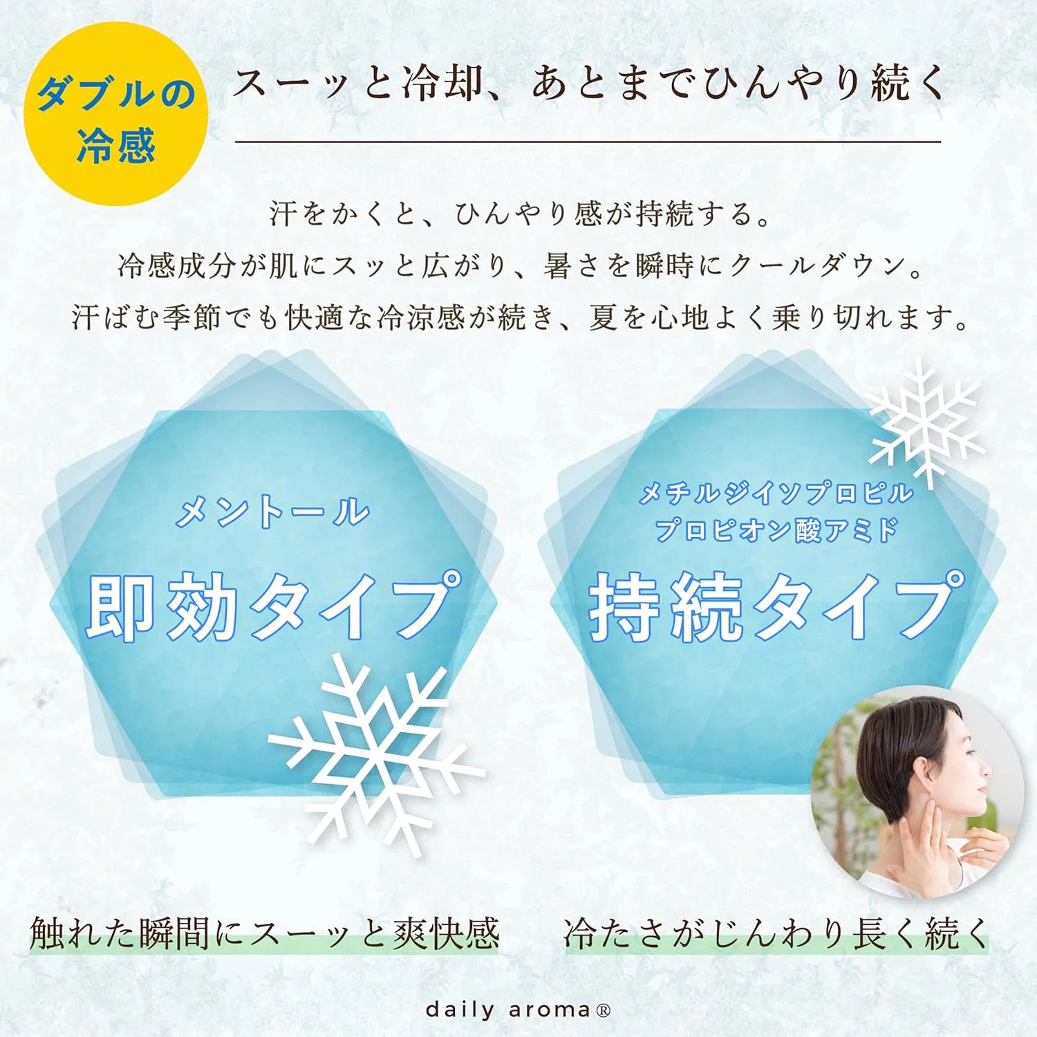 Охлаждающий гель для тела Daily Aroma Snowwater, 20 г, цитрусовый — фото 3