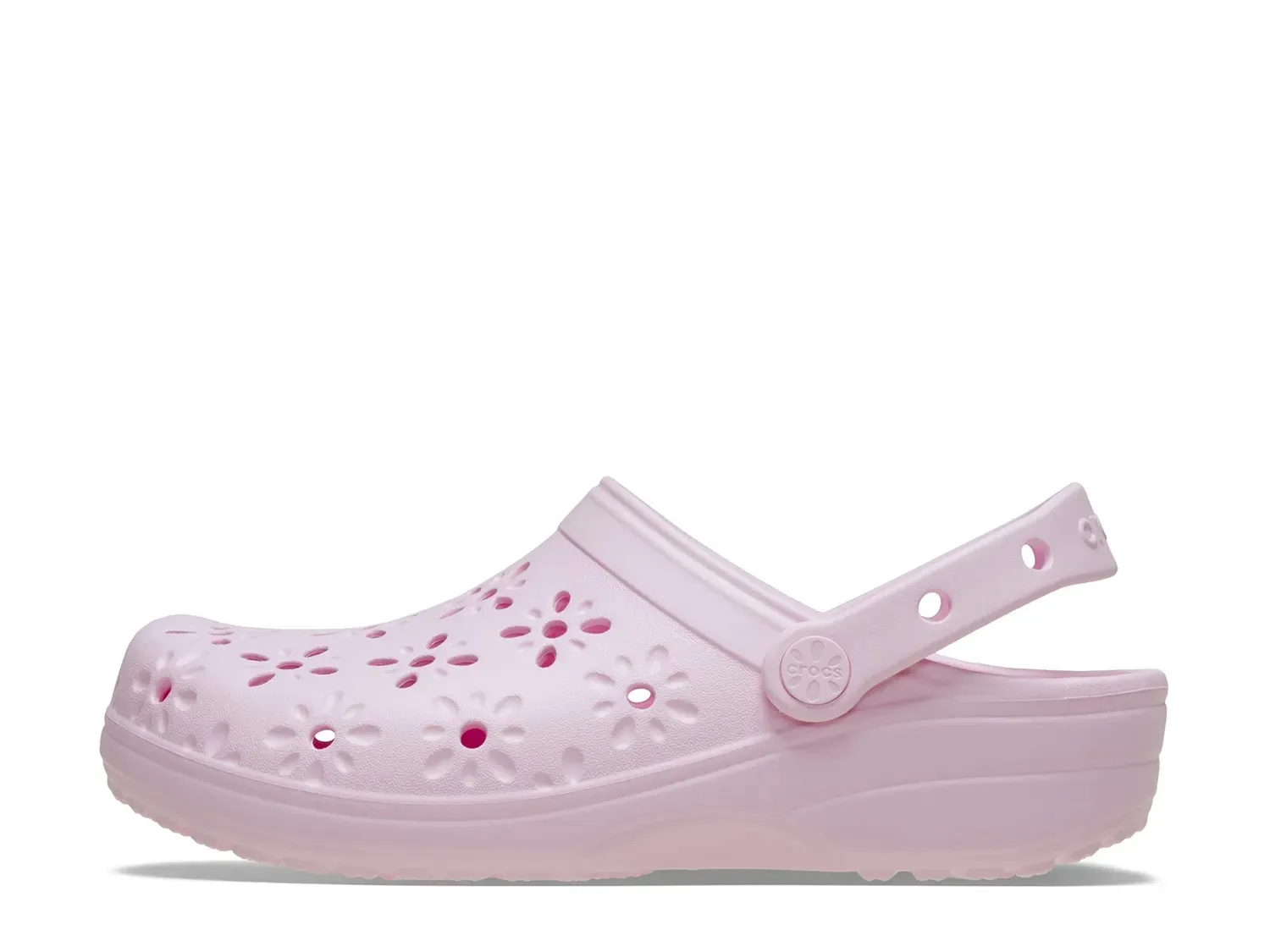 Сабо Crocs Floral Cut Out — женские, светло-розовые — фото 2
