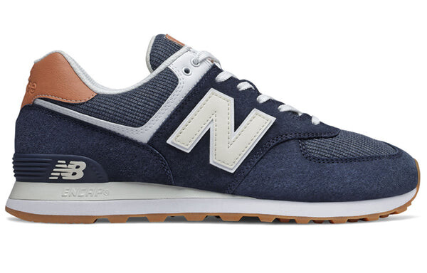 Кроссовки 574 New Balance, белый — фото 2