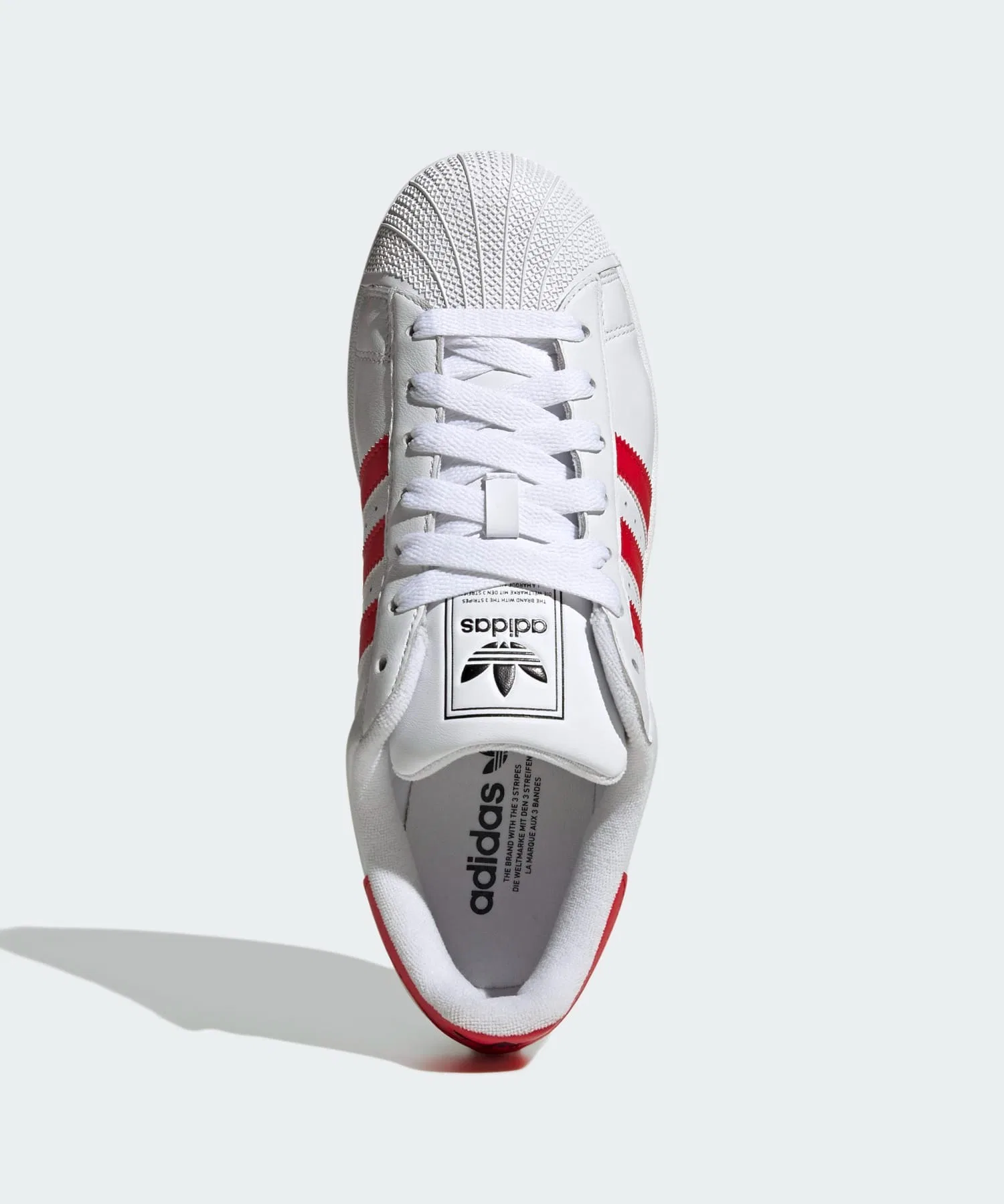 Унисекс кроссовки Adidas Superstar II из натуральной кожи чёрно-красные — фото 2