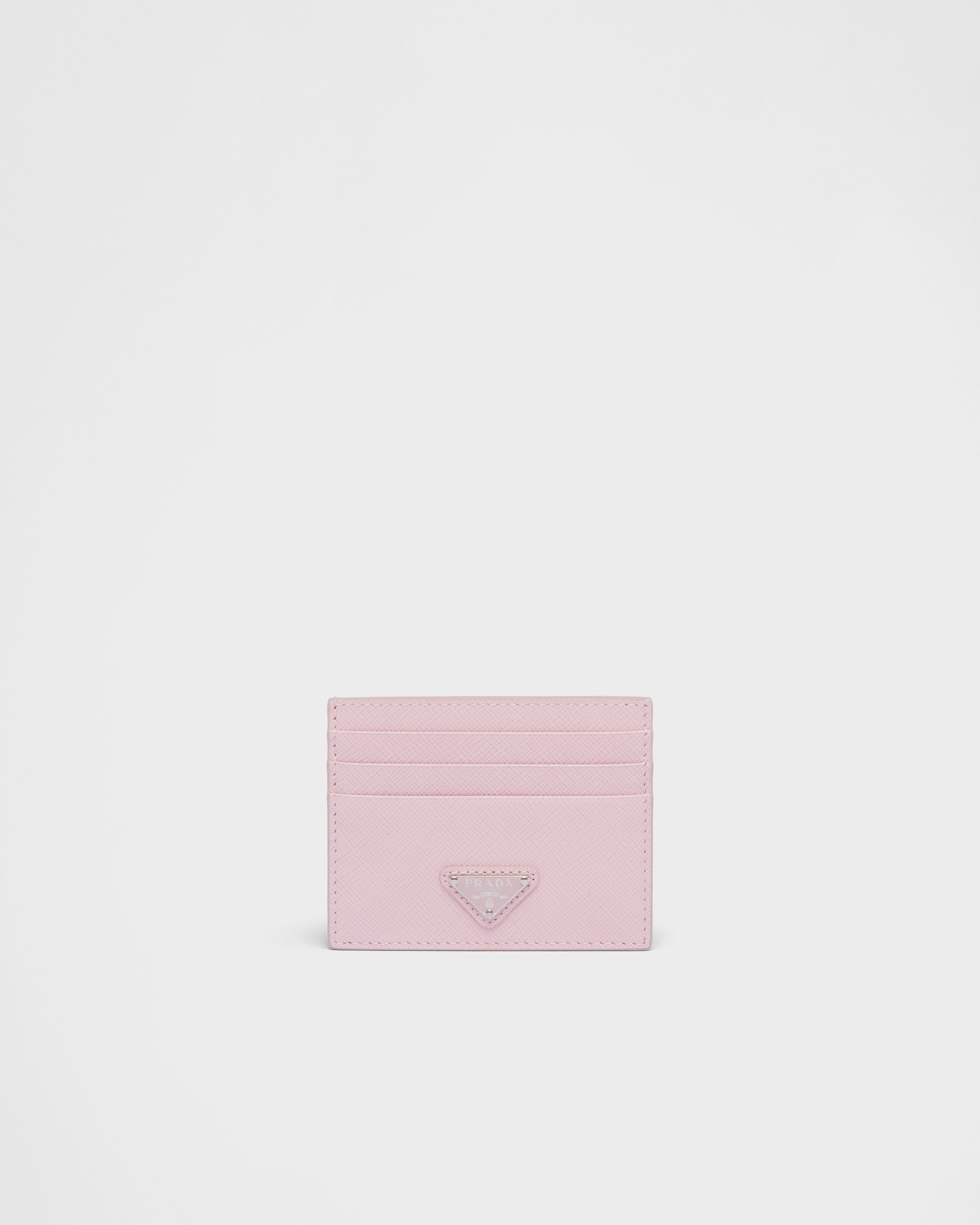 

Кардхолдер из сафьяновой кожи Prada, розовый