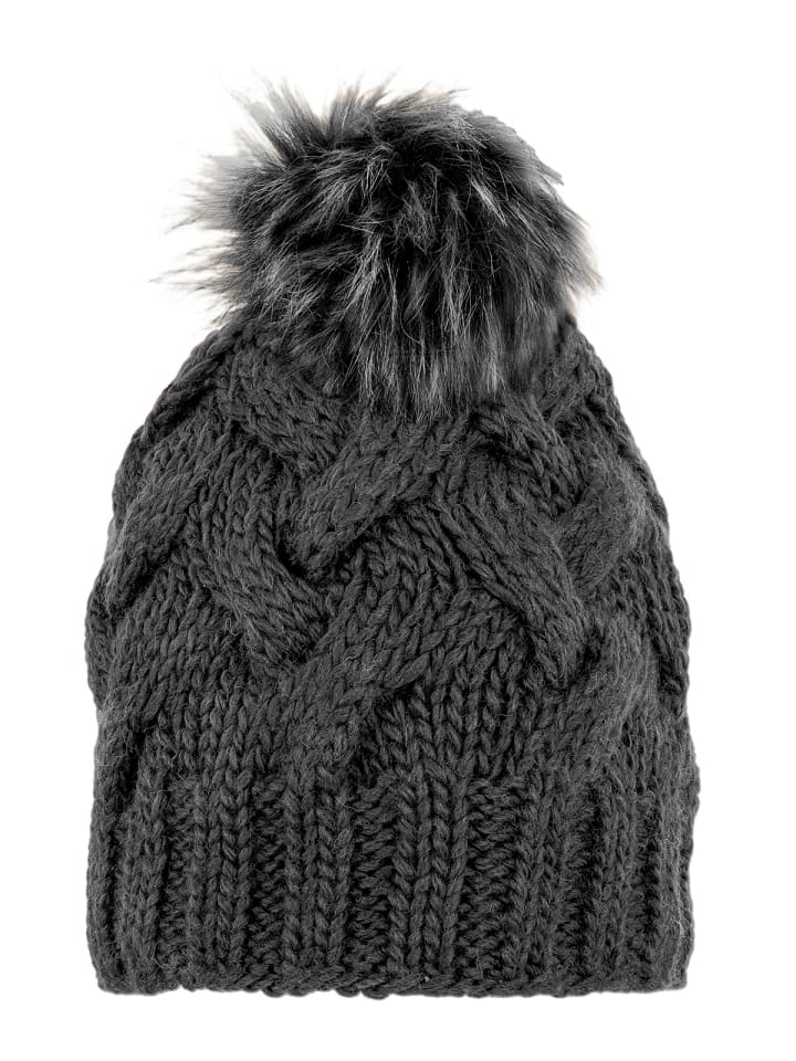 

вязаная шапка 54174КБ антрацитового цвета Faustmann Germany