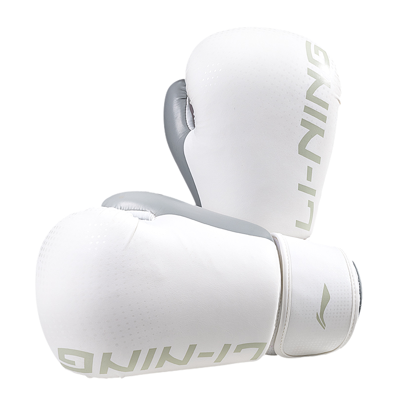 

Боксерские перчатки LiNing из синтетической кожи PU и полиэстерового волокна, унисекс, белые