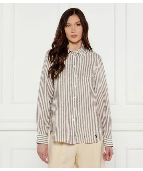 

Льняная рубашка Джозефа Regular fit Weekend Maxmara, коричневый