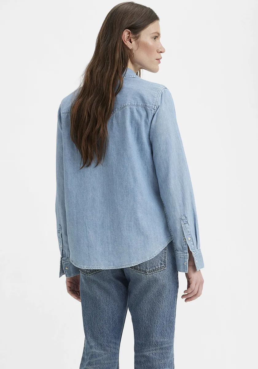 Джинсовая блузка Levi's "ESSENTIAL WESTERN", с нагрудными карманами на кнопках, синий — фото 2