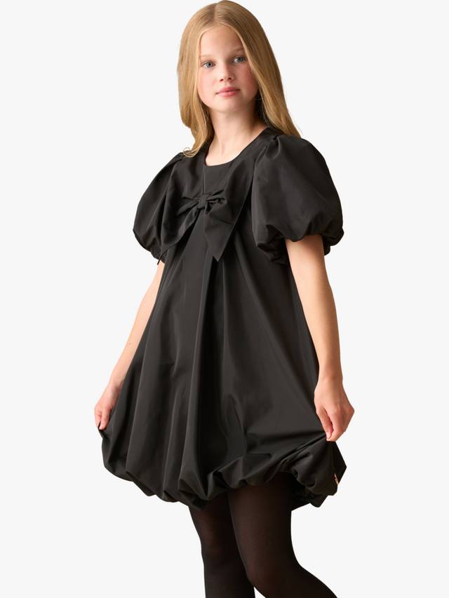 

Детское платье с воротником-бабочкой и помпонами Angel & Rocket, Black