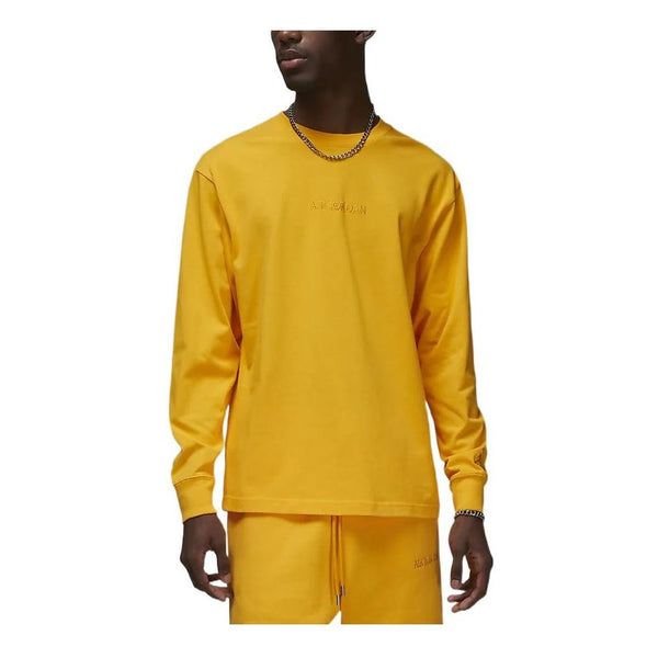 

Футболка Air Jordan Wordmark Long Tee 'Yellow', желтый