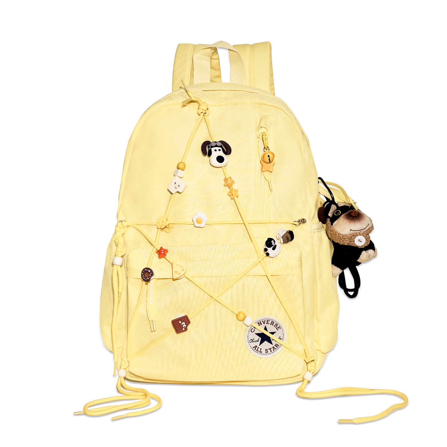 

Converse Средний унисекс рюкзак из полиэстера цвета гусиного яйца, Childhood Fun Bead Stringing (Goose Egg Yellow)