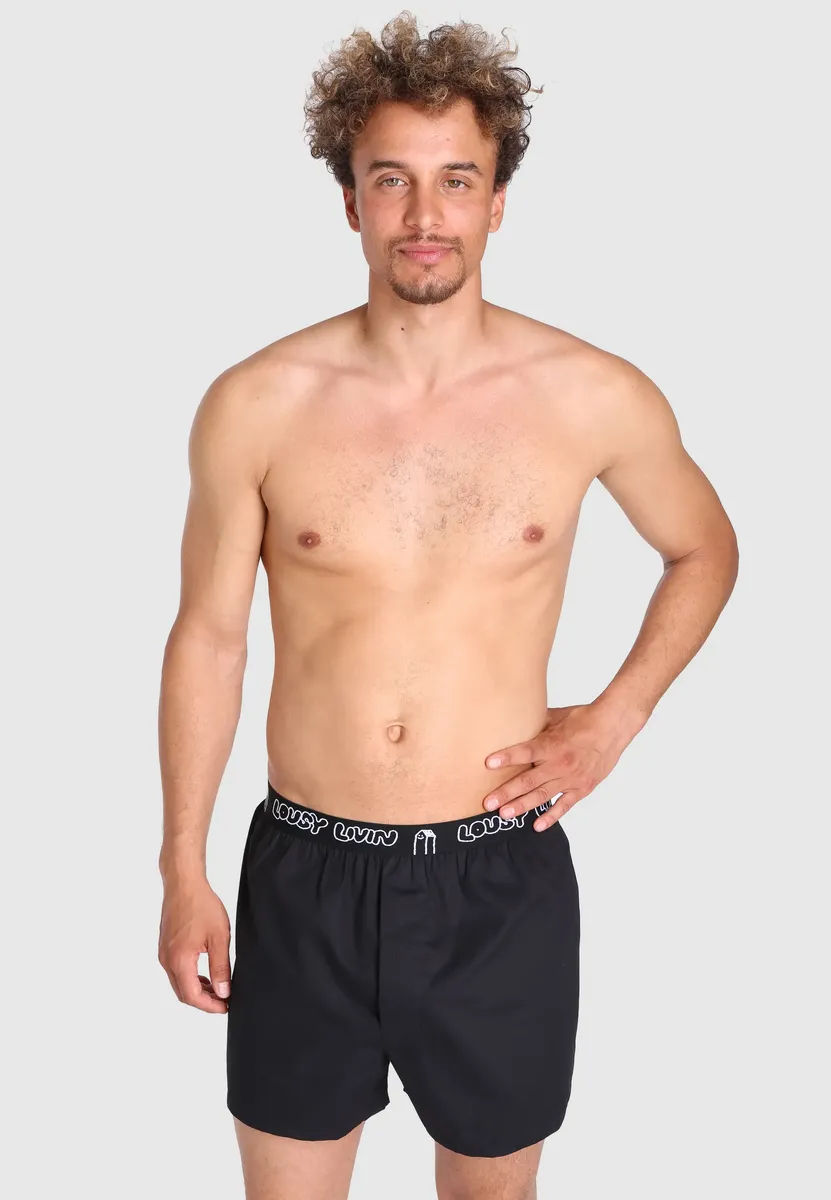 

Паршивые боксеры Livin "Boxer Briefs", удобной посадки Lousy Livin, черный