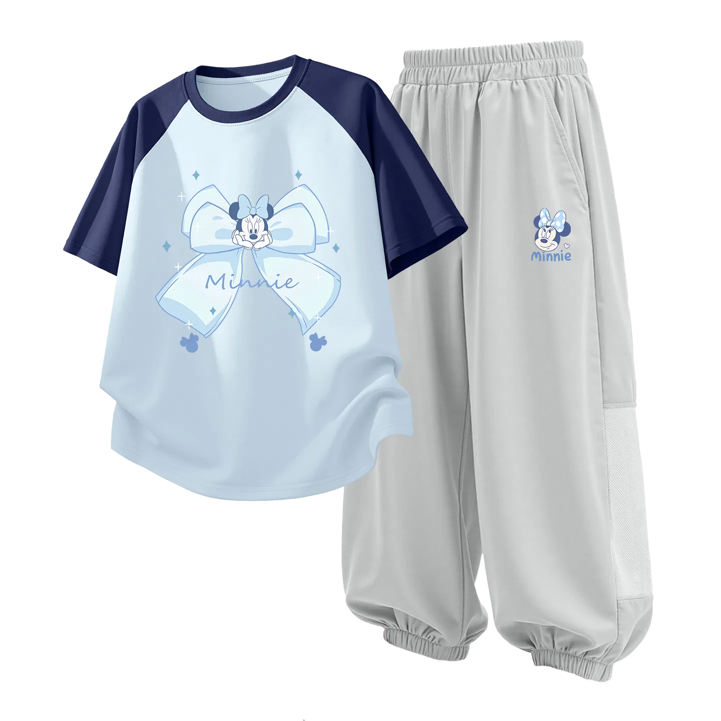 Детский спортивный костюм Casual Sportswear 2 Piece Set Disney, Di Meng Jie Qing Blue+Di L Naughty Ni K Misty Gray