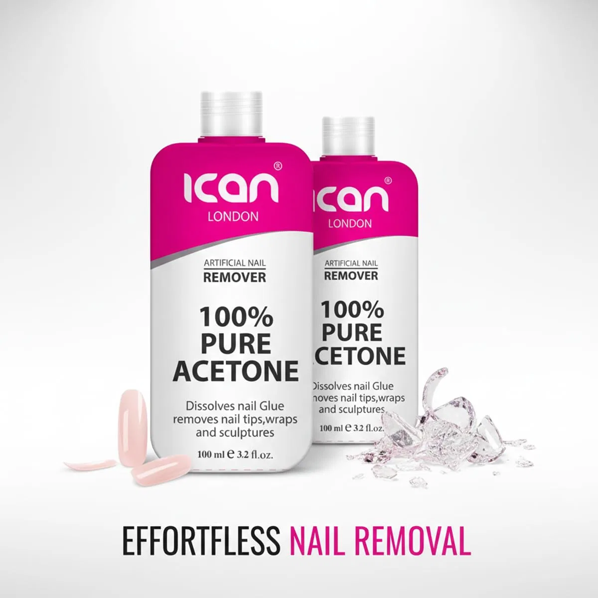Жидкость для снятия лака «100% Pure Acetone» от Ican London Ican London — фото 3