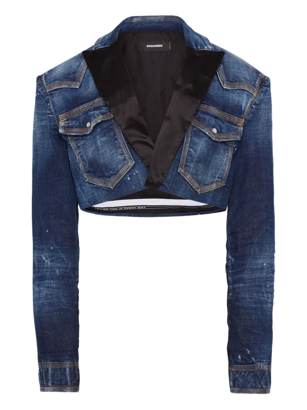 

Укороченная джинсовая куртка DSQUARED2, синий