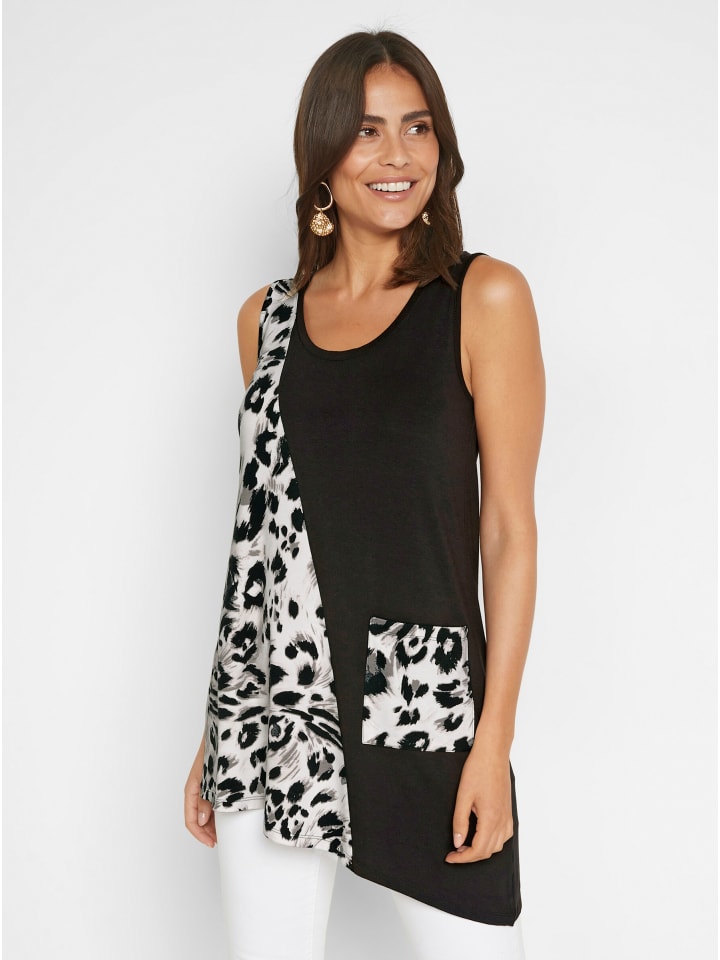 

WITT WEIDEN Длинная футболка с черно-бежевым узором