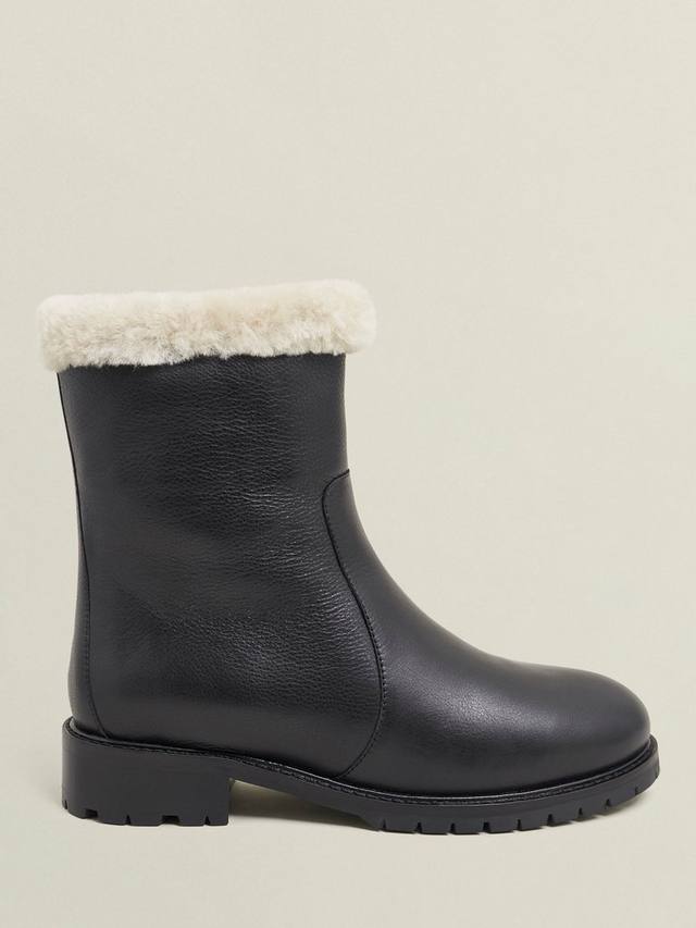 Ботинки Josie щиколотки из овчины Hobbs, Black