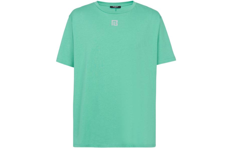 

Футболка мужская мятно-зеленая BALMAIN