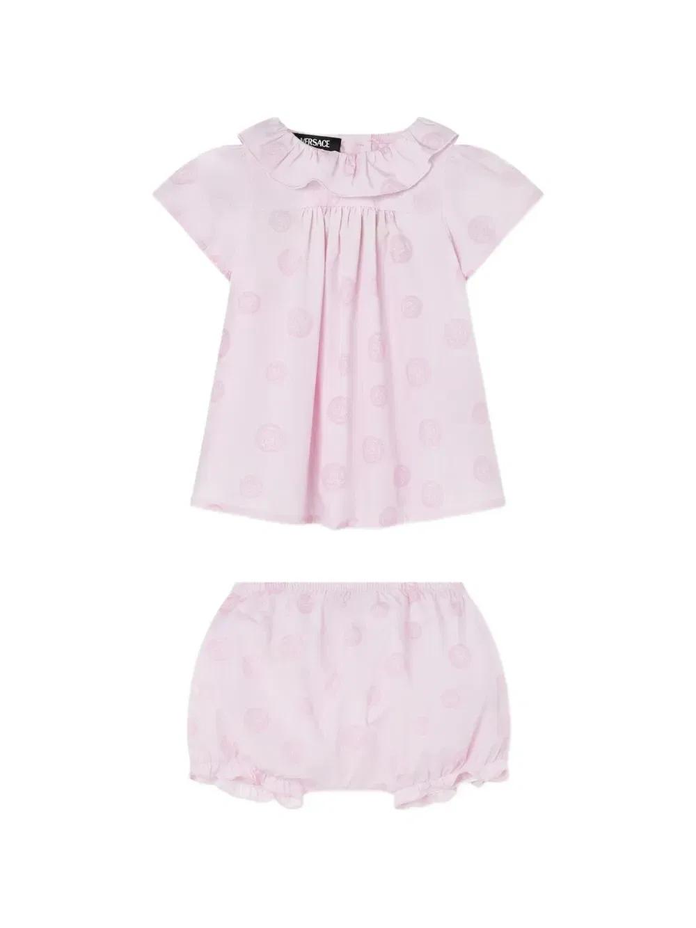 Детский комплект с медальонами и оборками (набор из трех предметов) Versace Kids, черный