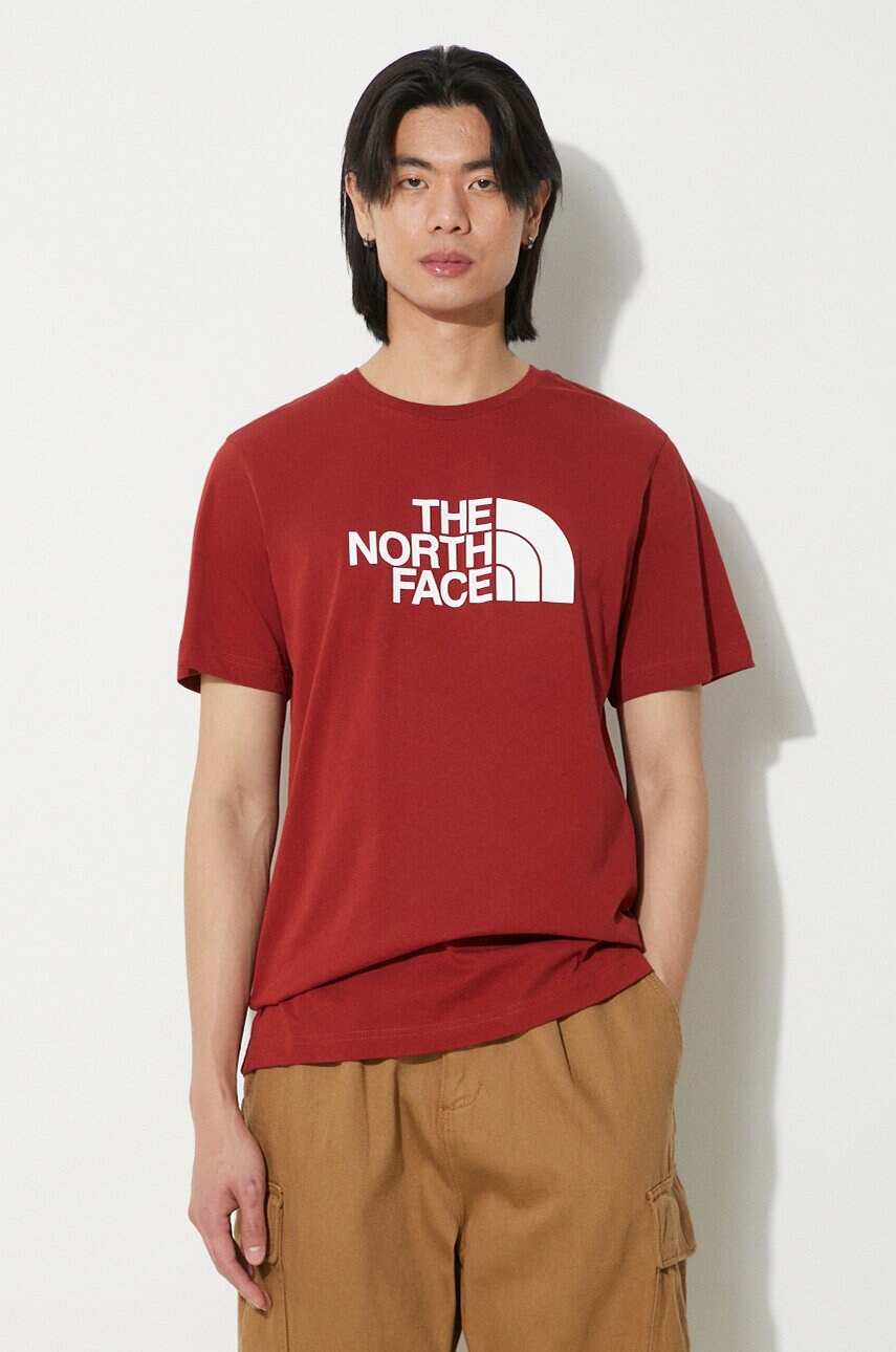 

Футболка из хлопка MS/S Easy Tee The North Face, бордовый