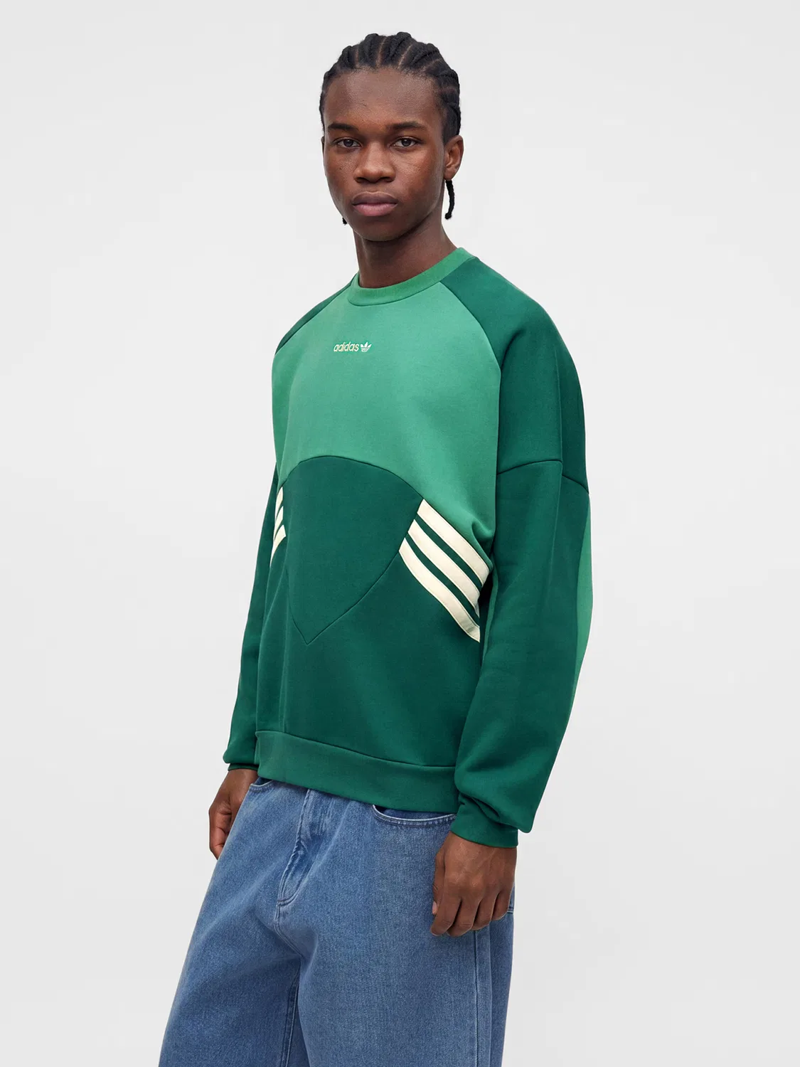 Толстовка Adidas Originals Мюнхен 93, темно-зеленый — фото 3