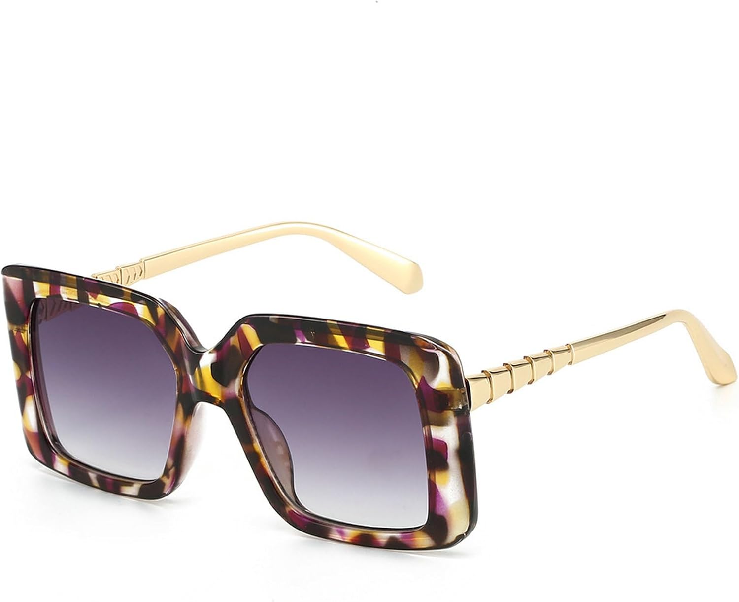 

Квадратные солнцезащитные очки для женщин, солнцезащитные очки с градиентными линзами, винтажная металлическая оправа, современная мода, женские солнцезащитные очки mincl, Leopard Gray