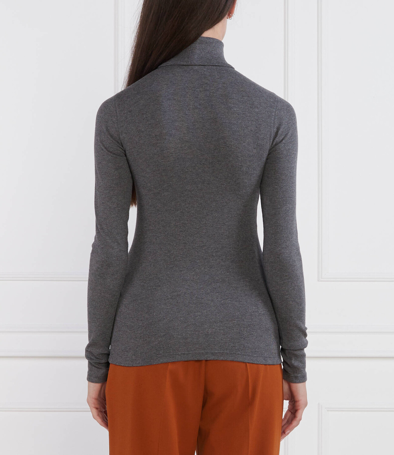 Блуза POLO RALPH LAUREN Slim Fit, цвет grafite — фото 4