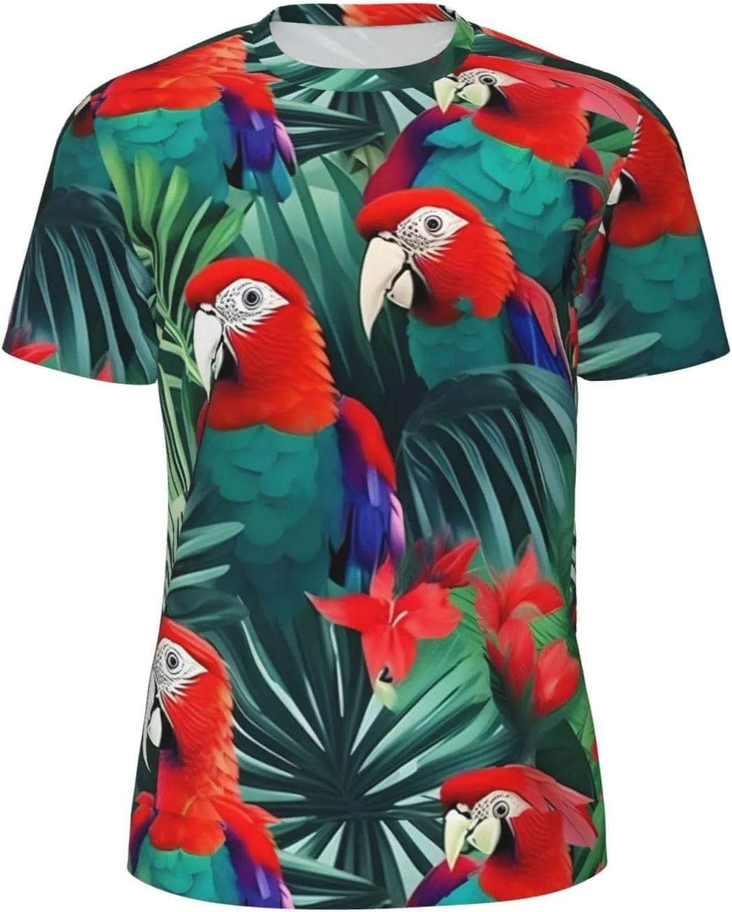 

Футболка мужская с коротким рукавом Tropical Flower Parrot для тренировок DRTGEDS