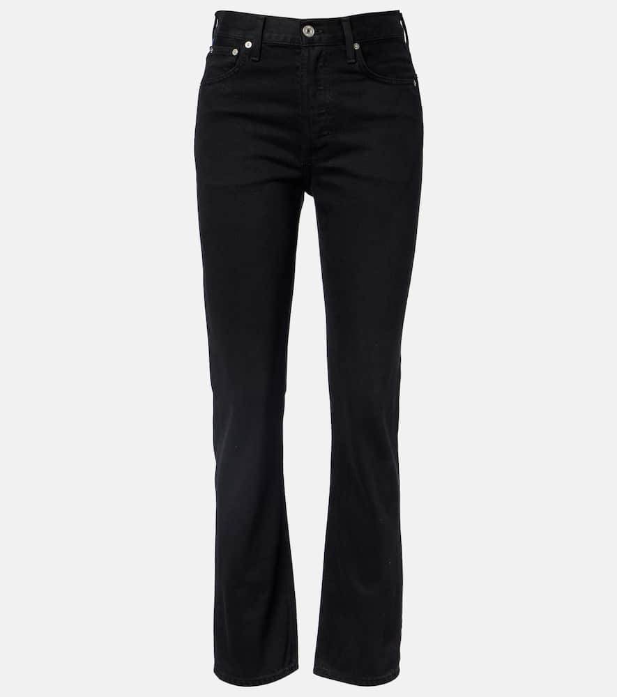 

Прямые джинсы завышенной посадки Citizens of Humanity, Solid Black