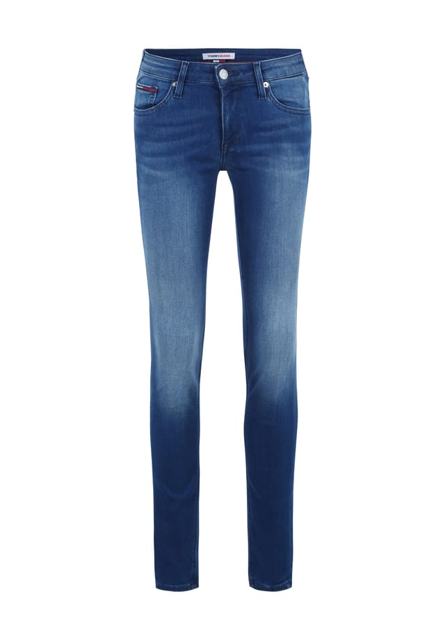 

Джинсы облегающие потертые Tommy Jeans, синий