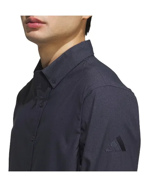 Мужская джинсовая рубашка adidas Regular Fit Button-Down Alpine тёмно-синяя — фото 4