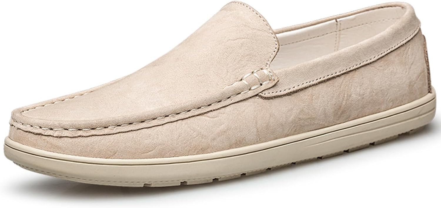 

Мужские легкие лоферы Penny из натуральной кожи, без застежек, для работы и повседневной носки Tznbgge, бежевый