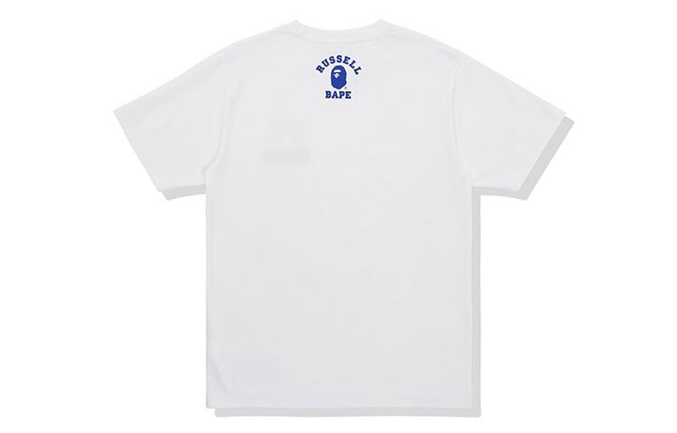 Футболка BAPE X Russell College, красная A Bathing Ape, темно-синий — фото 2