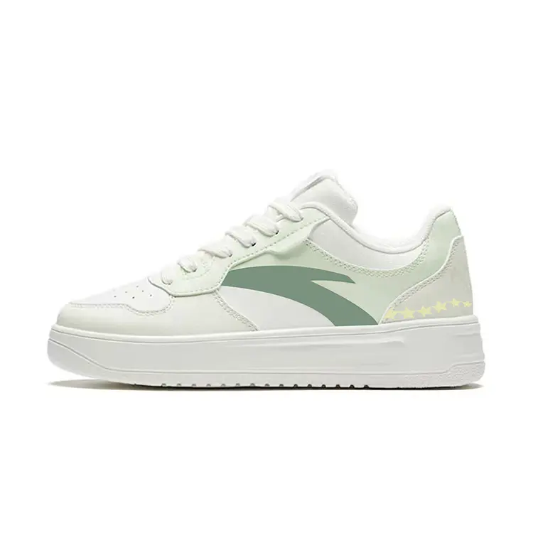 

ANTA Кроссовки Life Collection с противоскользящим износостойким низким верхом для скейтборда, мужские, белые, зеленые