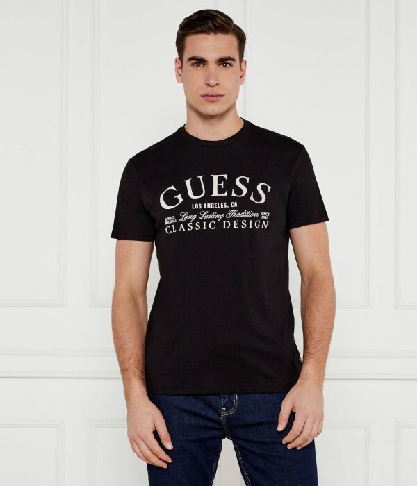 

Классическая футболка Regular fit Guess Jeans, черный