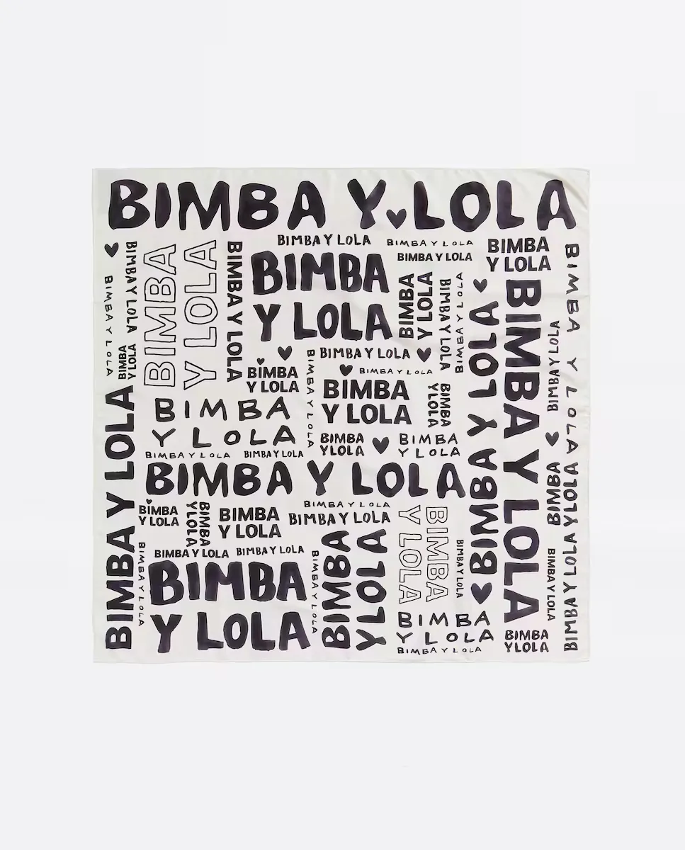 

Женский шарф с двухцветными логотипами Bimba y Lola, белый