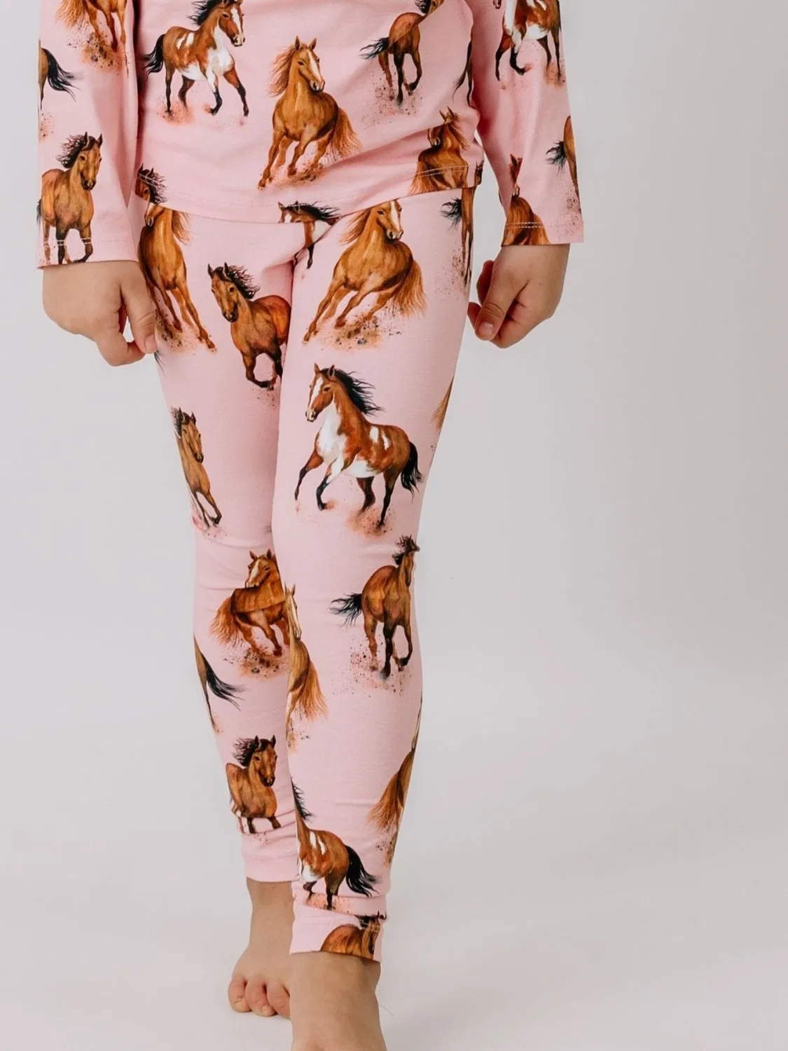 Узкие леггинсы 'Walkiddy - Graceful Horses Leggings' Walkiddy, Pink — фото 2