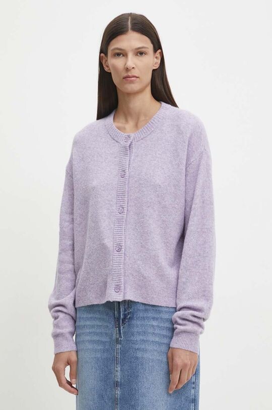 

Кардиган из смесовой шерсти American Vintage, фиолетовый
