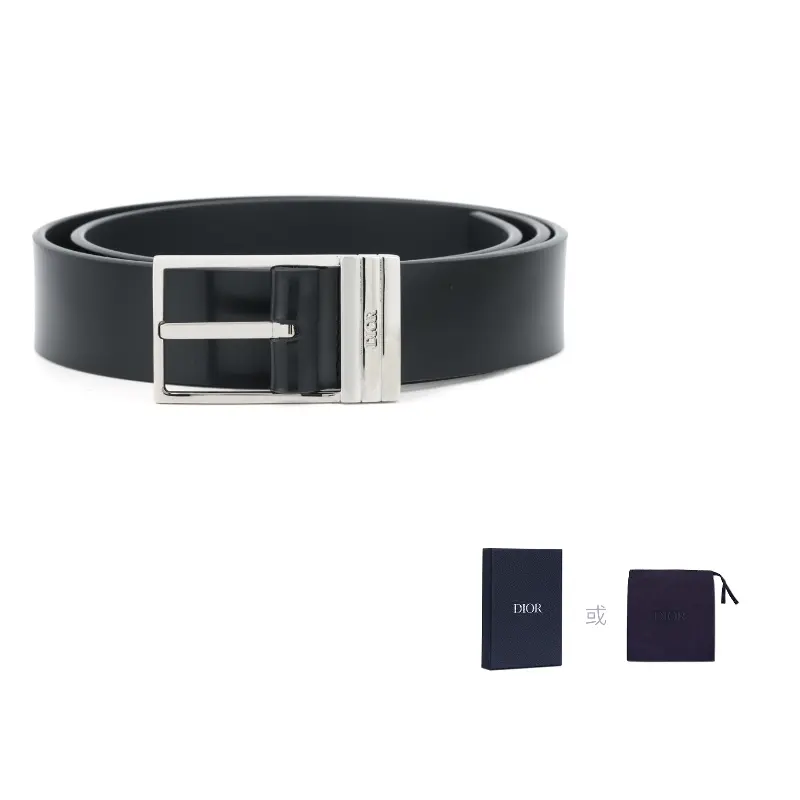

DIOR Кожаный ремень мужской черный, Black