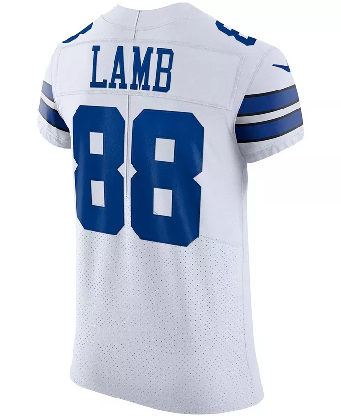 Мужская альтернативная элитная джерси Dallas Cowboys Vapor с именем CeeDee Lamb Nike, белый — фото 2