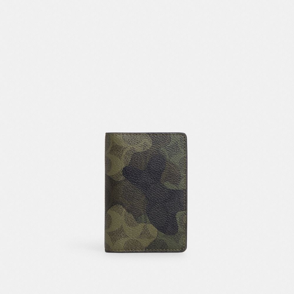 

Кошелек ID COACH, цвет dark shamrock multi