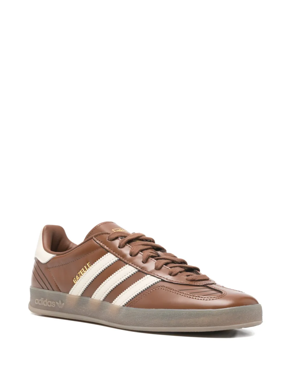 Кроссовки Gazelle Indoor с полосками Adidas, коричневый — фото 2