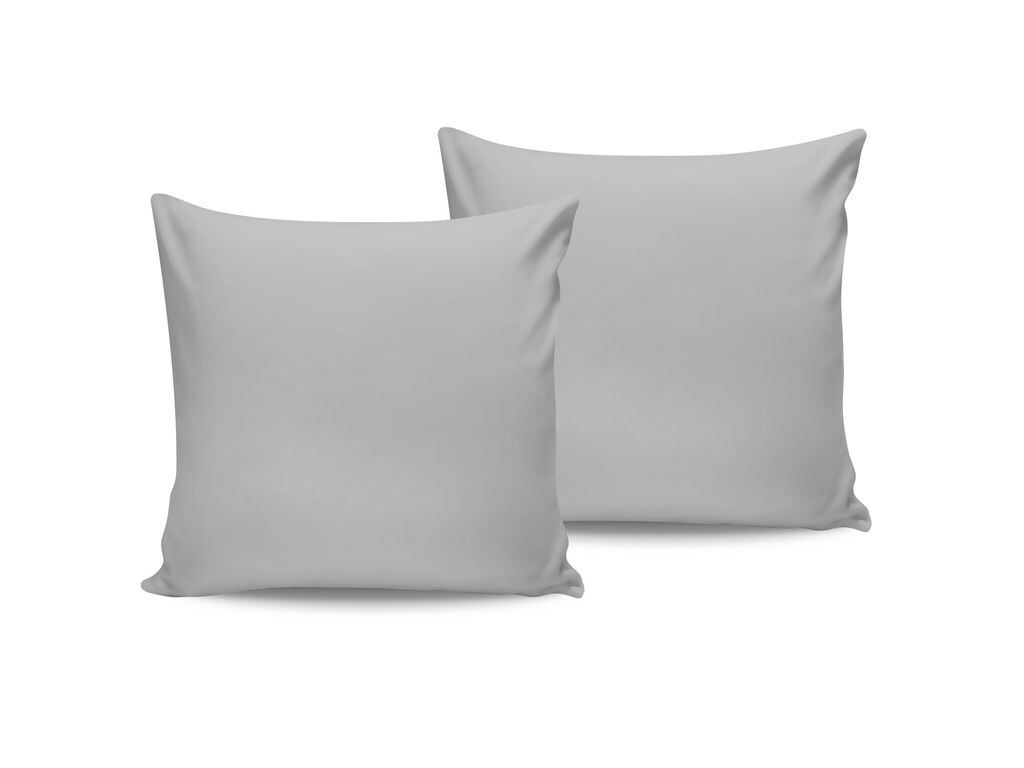 

L'Essentiel Linge de Maison, De Light Grey, комплект атласных наволочек (2 шт.) (Франция), светло-серый, 100 % хлопковый сатин, 60 x 60 см