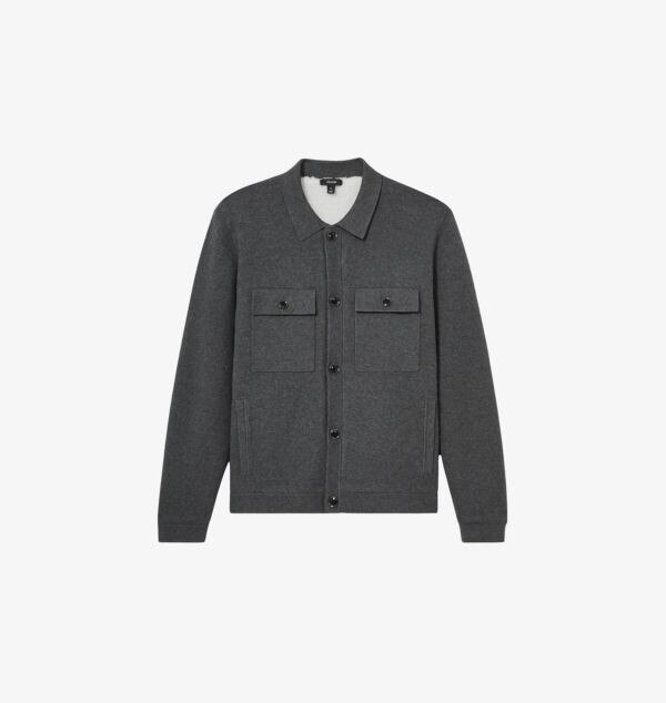 

Куртка Heritage с флисовой подкладкой из ткани Reiss, серый
