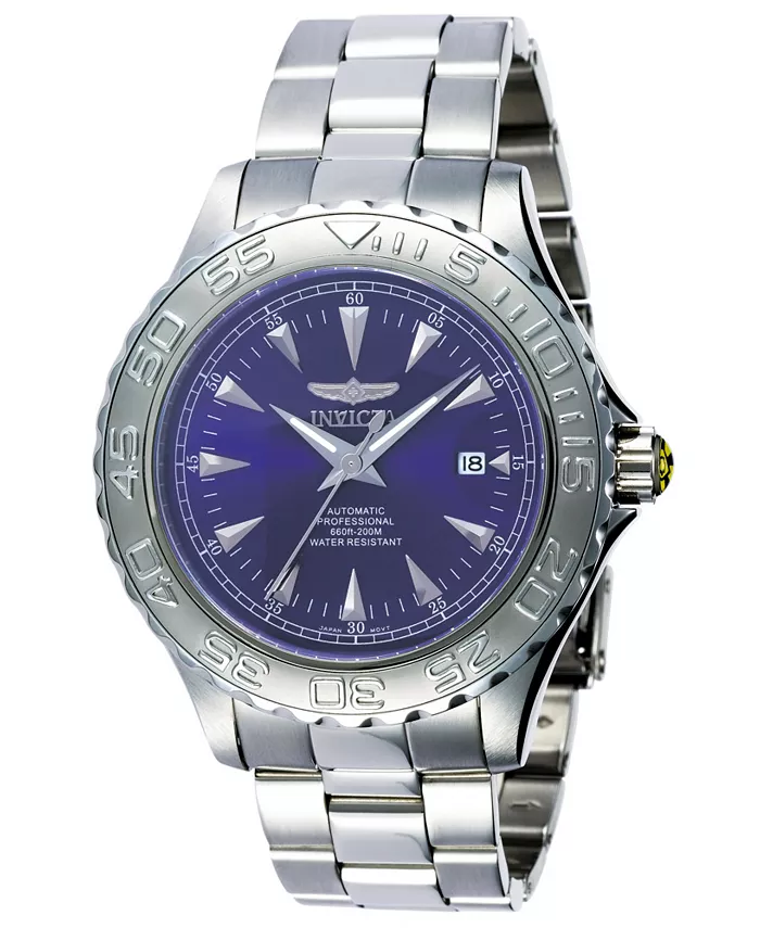 

Мужские часы 2301 Pro Diver Automatic с синим циферблатом и тремя стрелками Invicta, серебряный