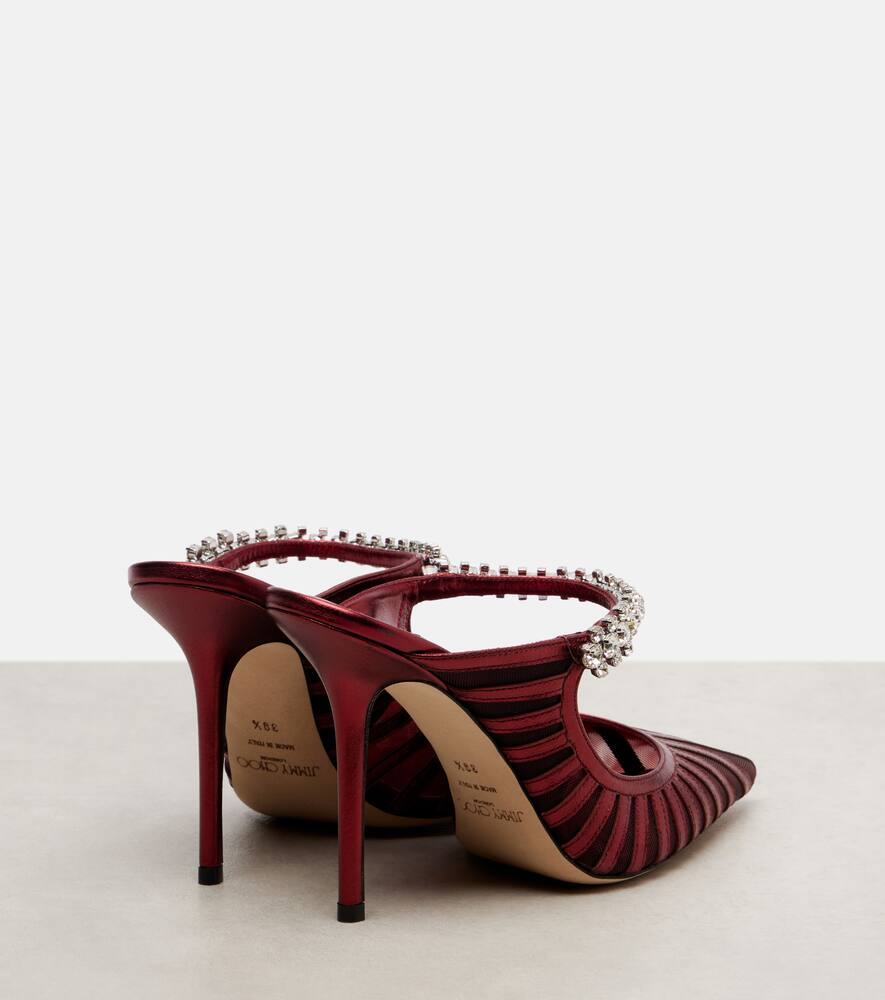 Bing 100 мюли из металлизированной кожи и сетки Jimmy Choo, Deep Merlo — фото 2
