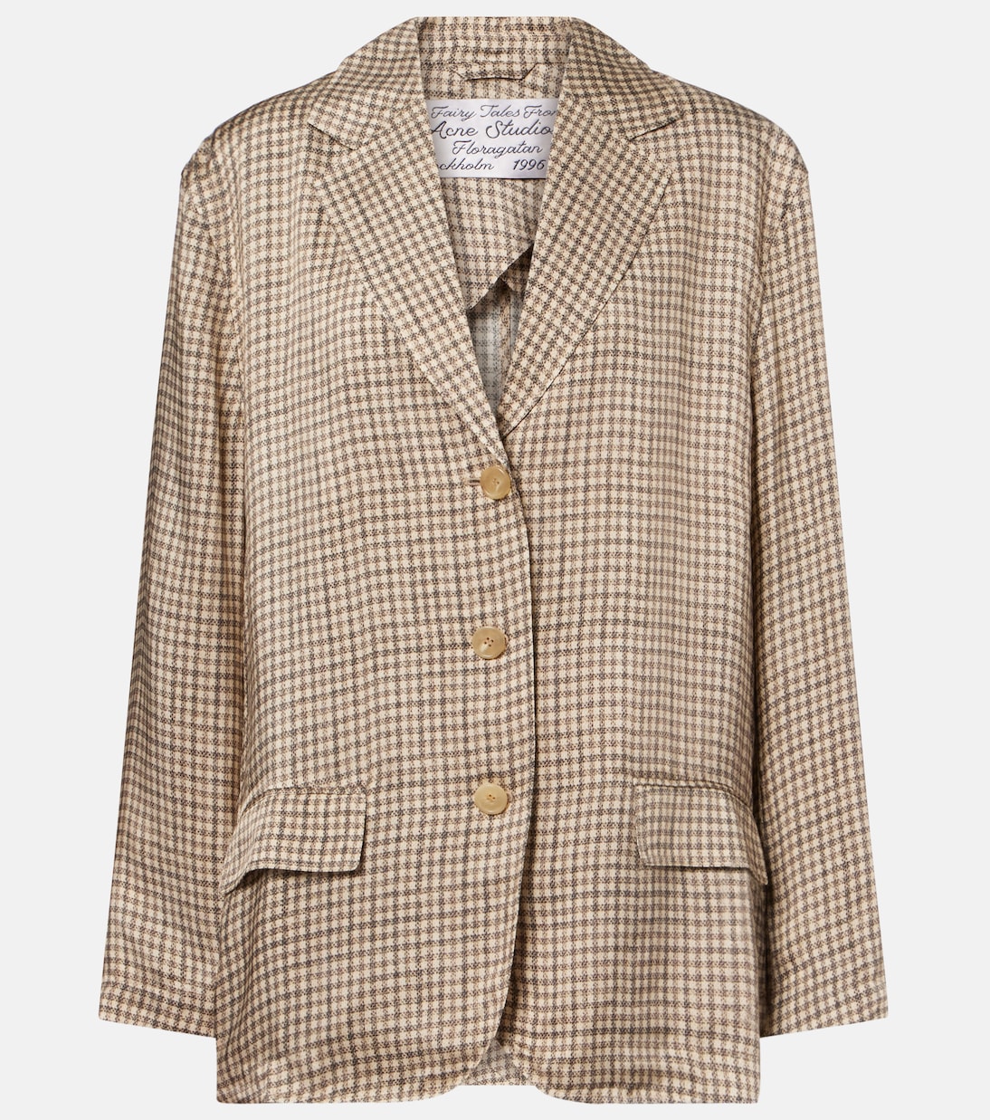 

Клетчатый блейзер Junida Acne Studios, бежевый