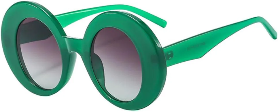 

Большие овальные солнцезащитные очки для женщин, разноцветные, в стиле ретро, ​​градиентные, панк, солнцезащитные очки для мужчин MTZJH, Green Gray Gradient