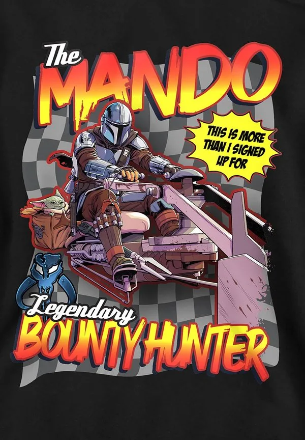 Худи star wars: the mandalorian bounty hunter speed bike Star Wars, Black — фото 3