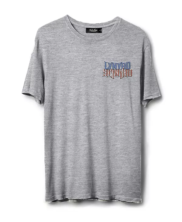 

Футболка унисекс с изображением орла из рок-н-ролла Lynyrd Skynyrd. Junk Food Clothing, серый