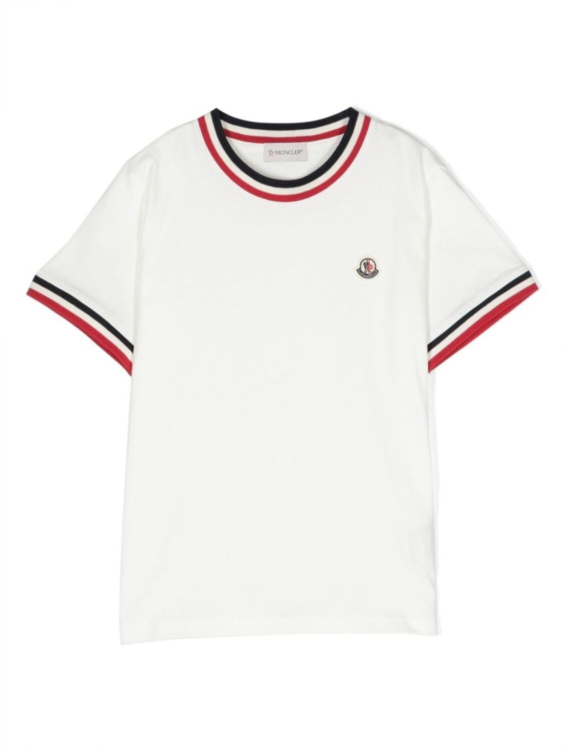 

Moncler Enfant толстовка с нашивкой-логотипом и полосками, белый