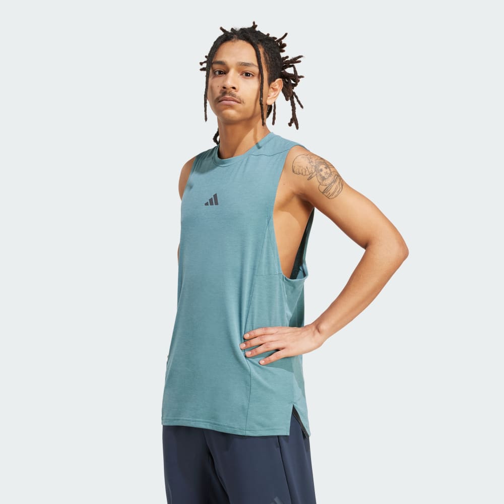 

Спортивный топ Adidas Designed for Training Workout Tank Top, цвет Preloved Teal