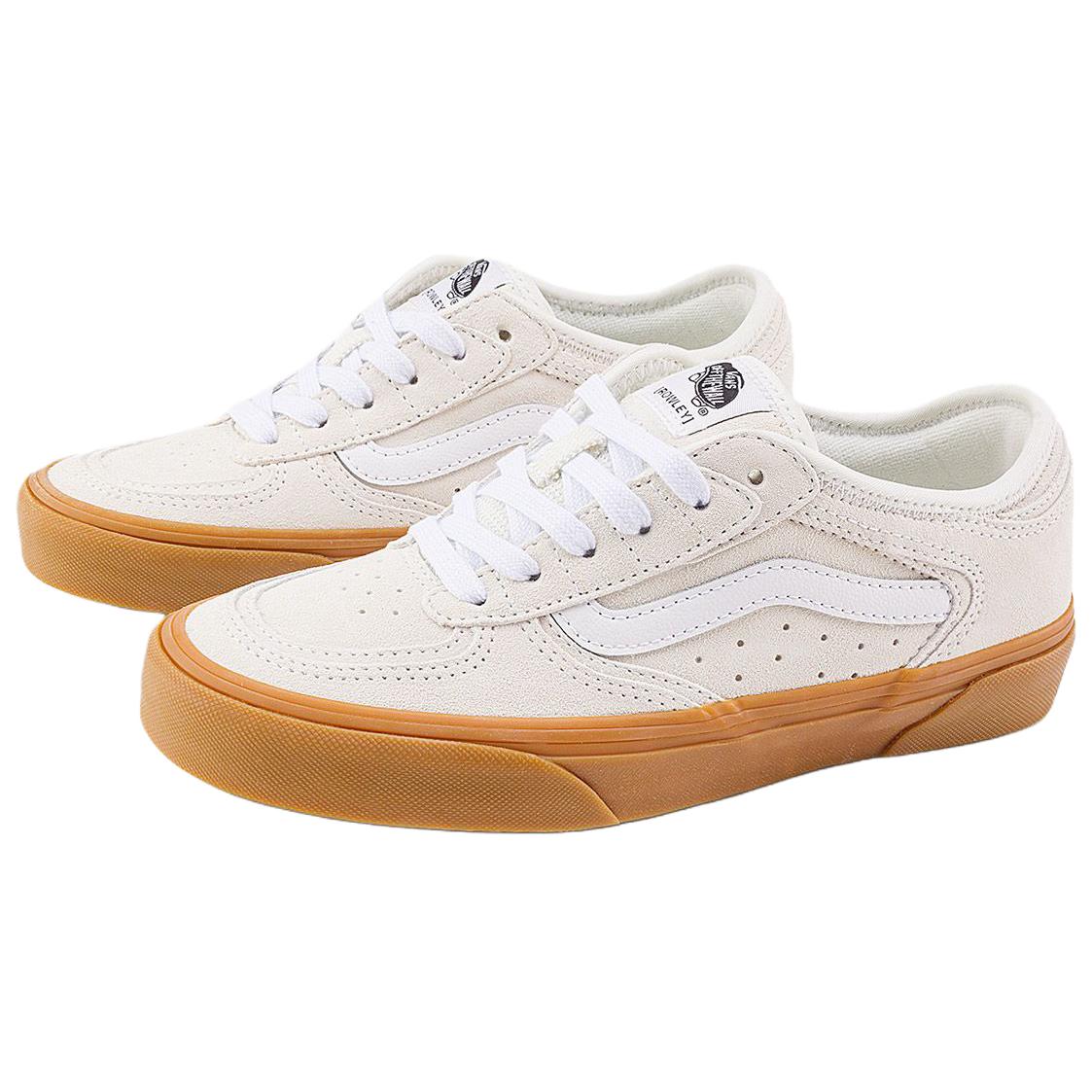 Vans Роули Классик Лоу Топ Скейтборд обувь Унисекс Экрю, цвет Ecru — фото 3